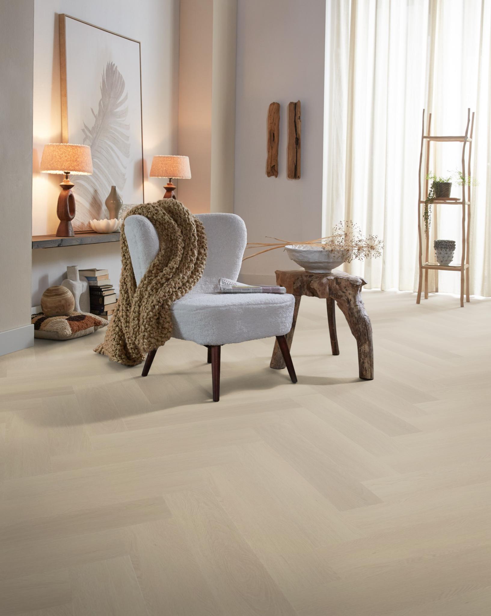 Spigato Estino Visgraat Dryback Beige