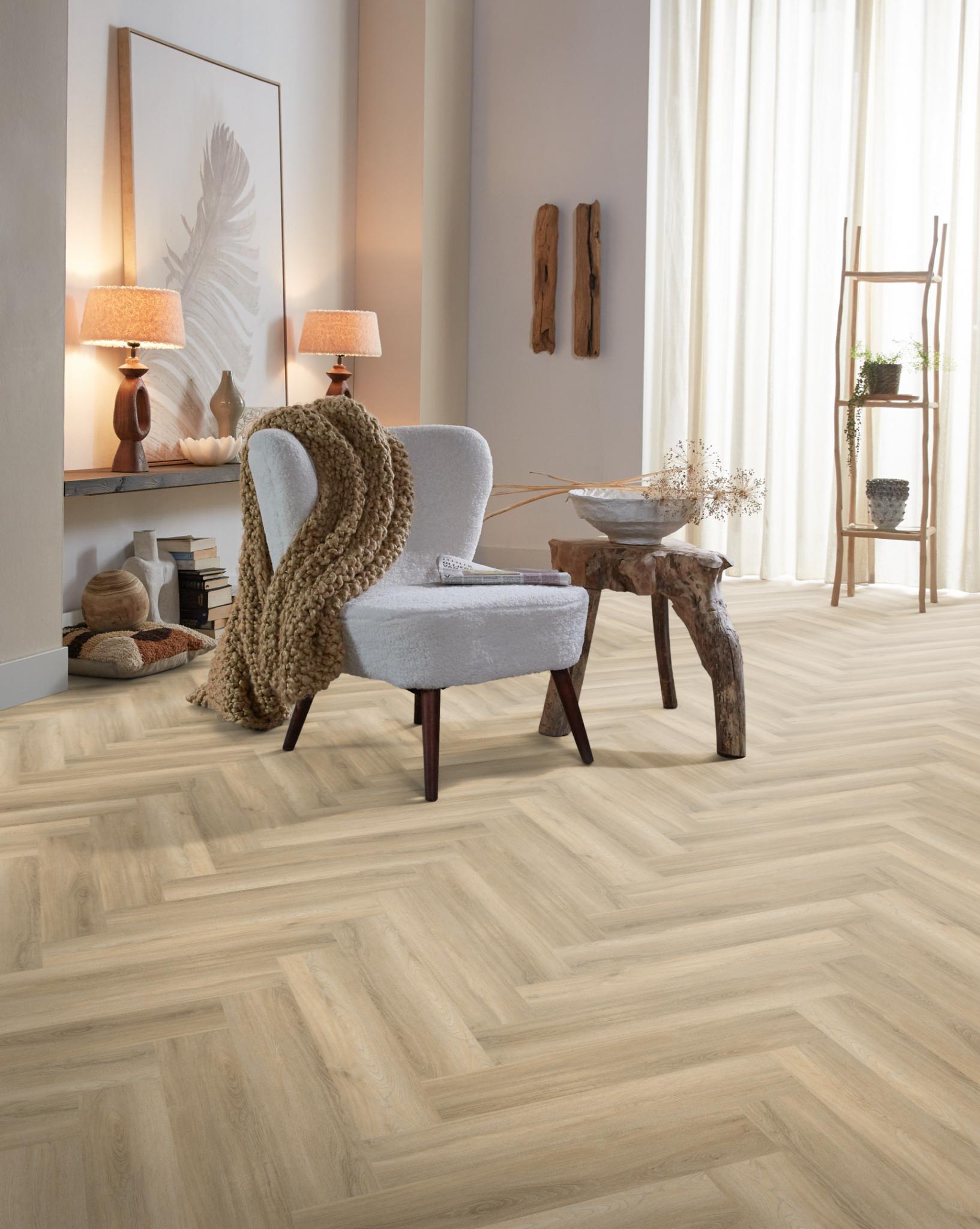 Spigato Avanto Visgraat Dryback Beige