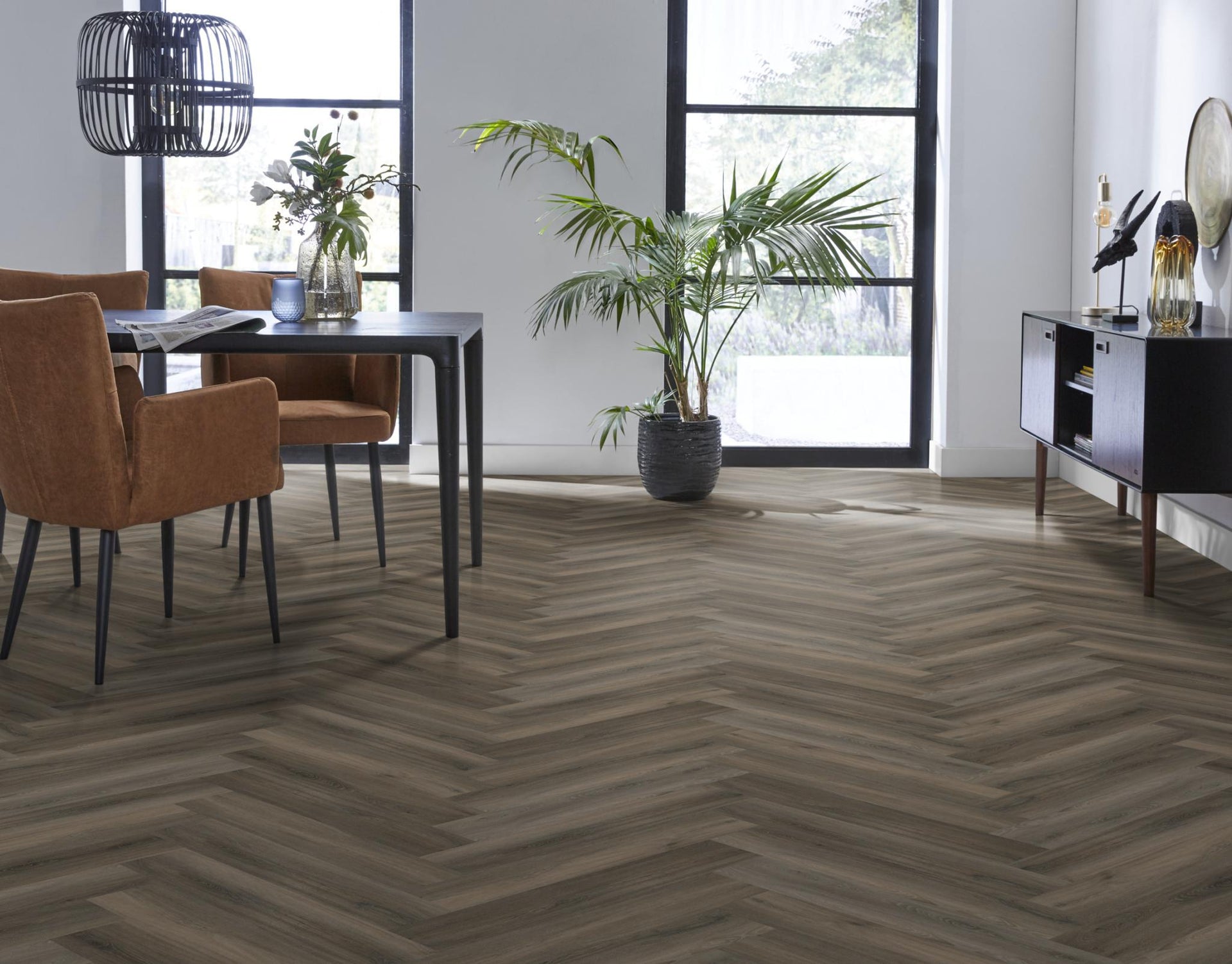 Spigato Avanto Visgraat Dryback Dark Grey