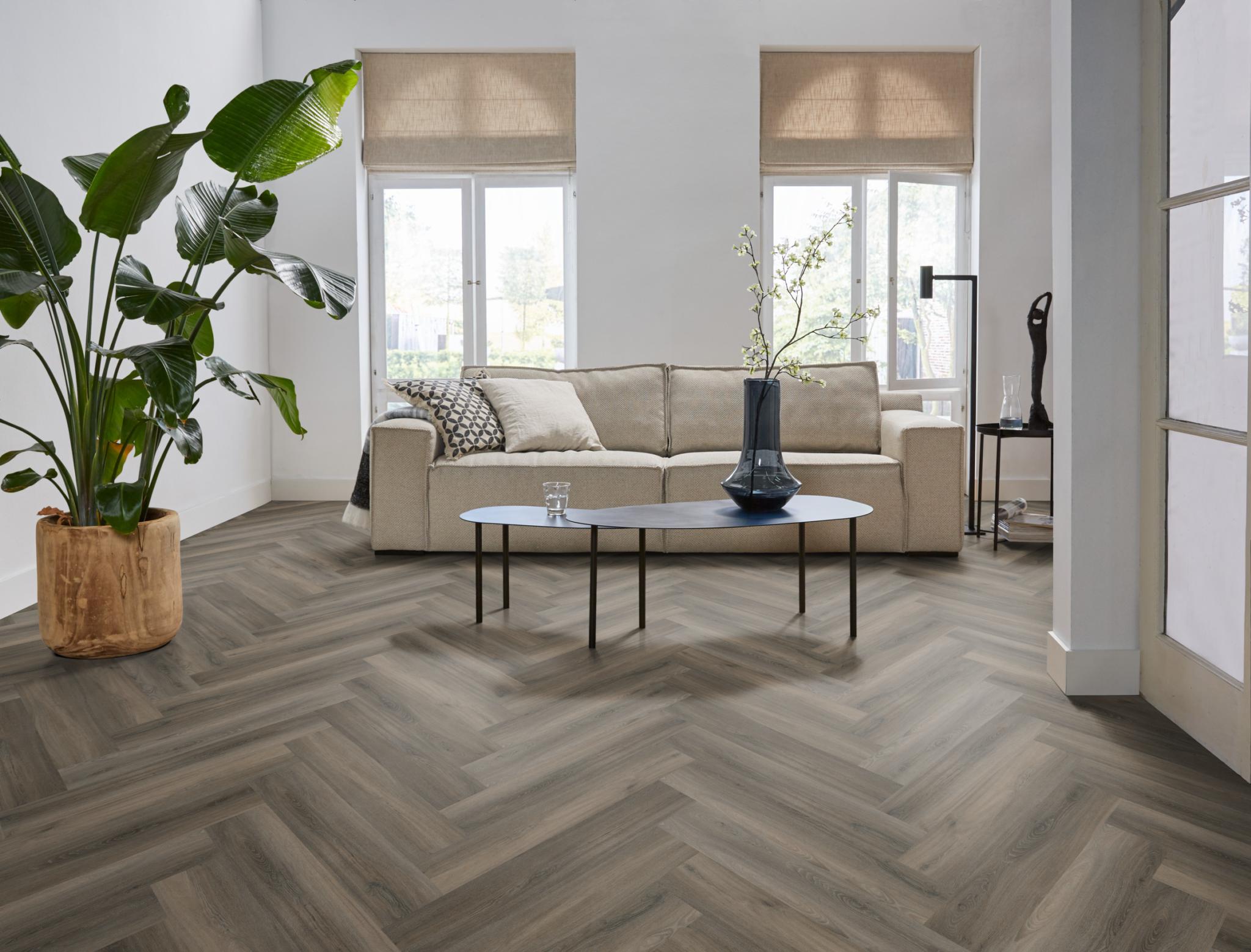 Spigato Avanto Visgraat Dryback Dark Grey