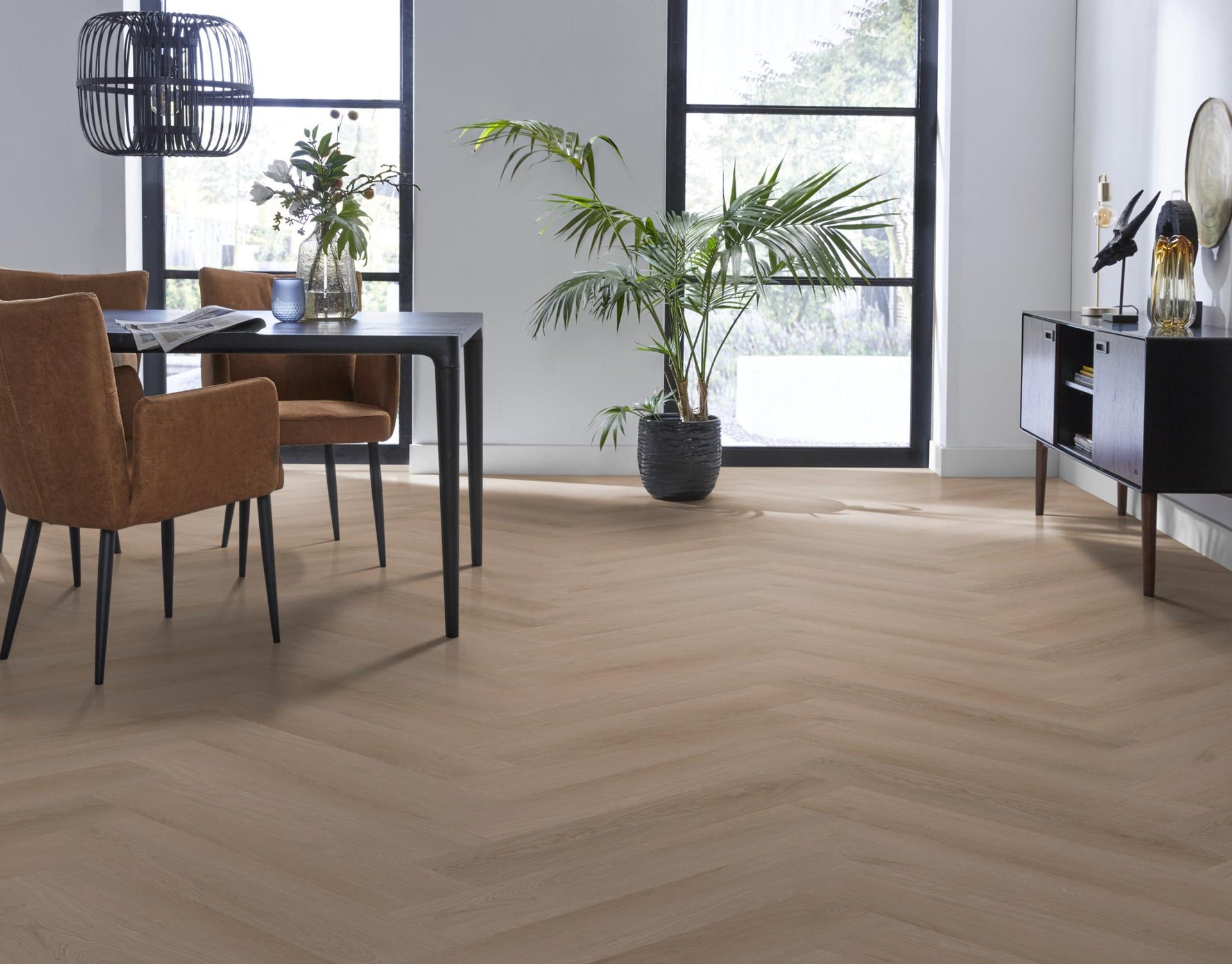Spigato Navaro Visgraat Dryback Dark Oak