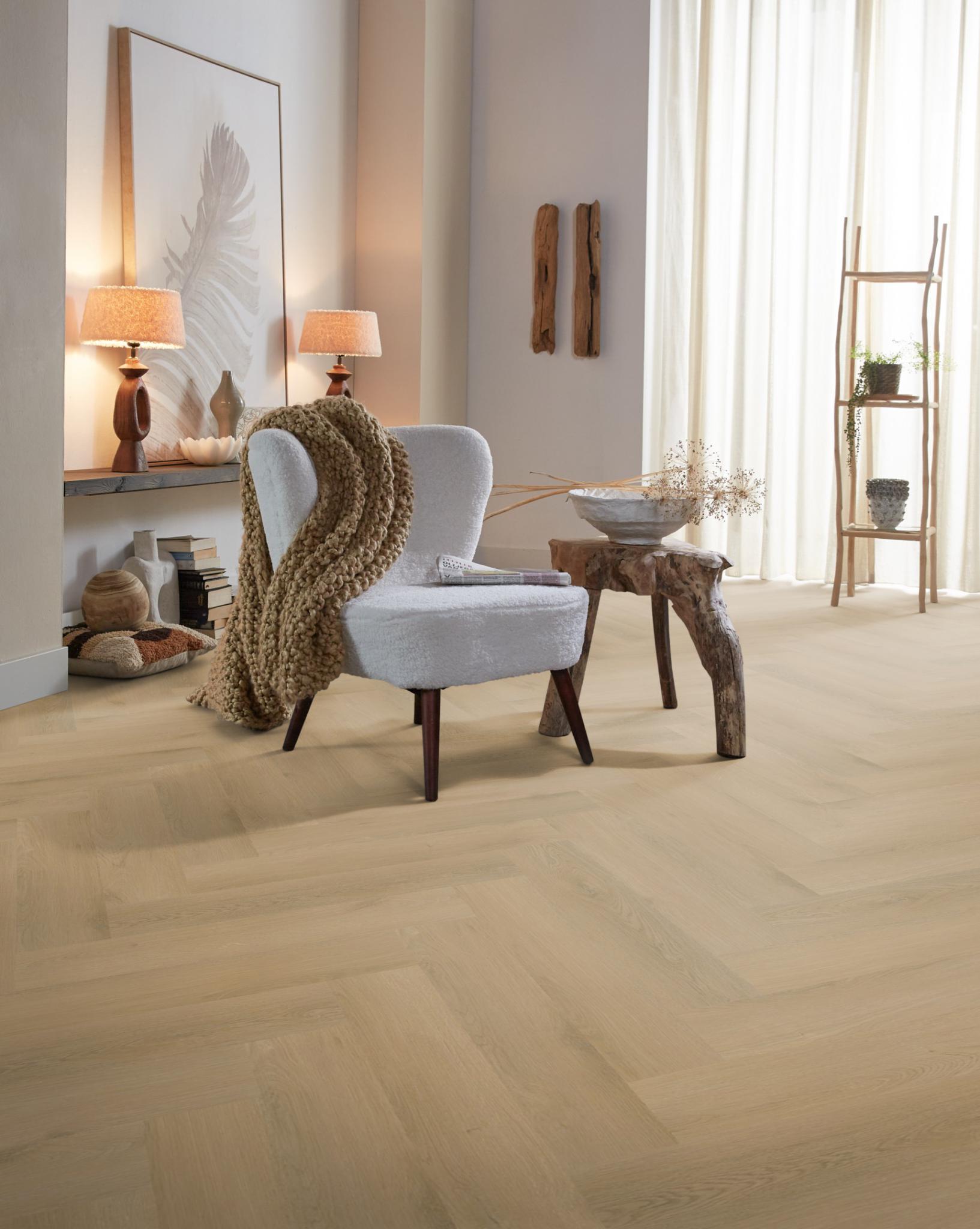 Spigato Navaro Visgraat Dryback Light Oak
