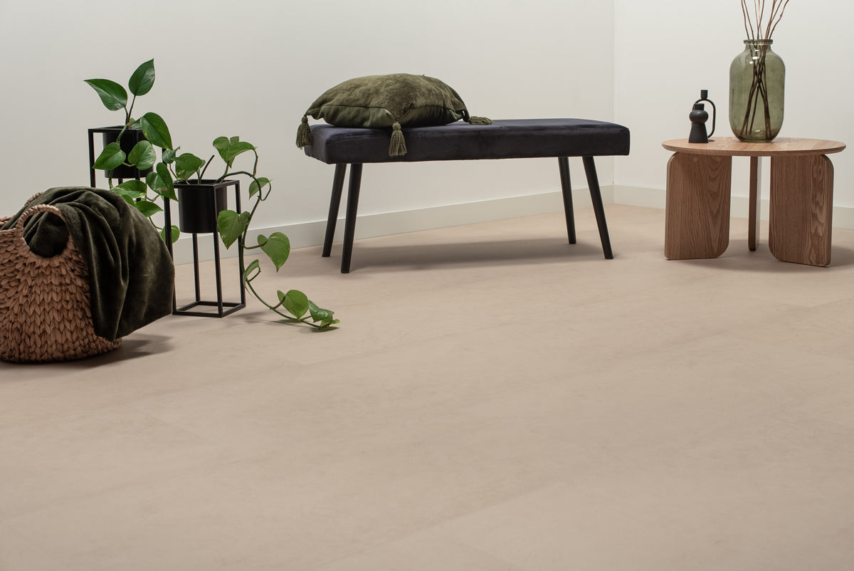 Tegel PVC - Betonlook Beige