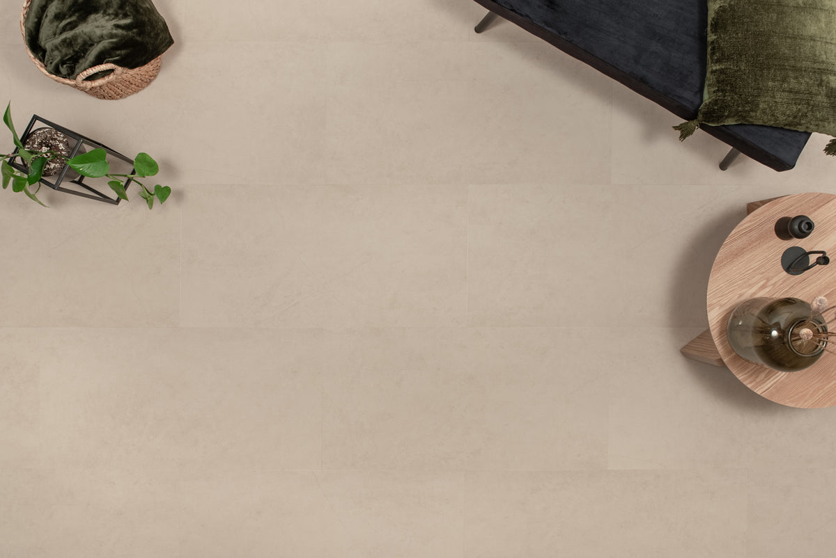Tegel PVC - Betonlook Beige
