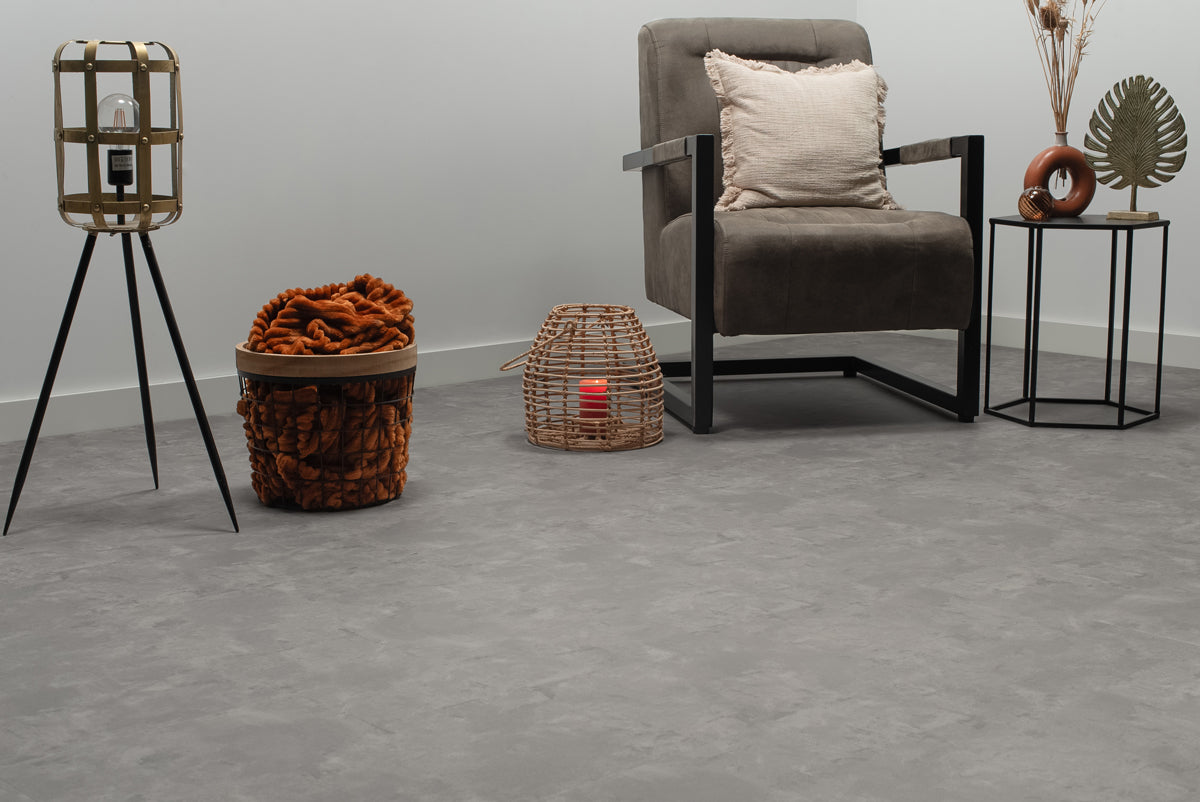 Tegel PVC - Betonlook Grijs
