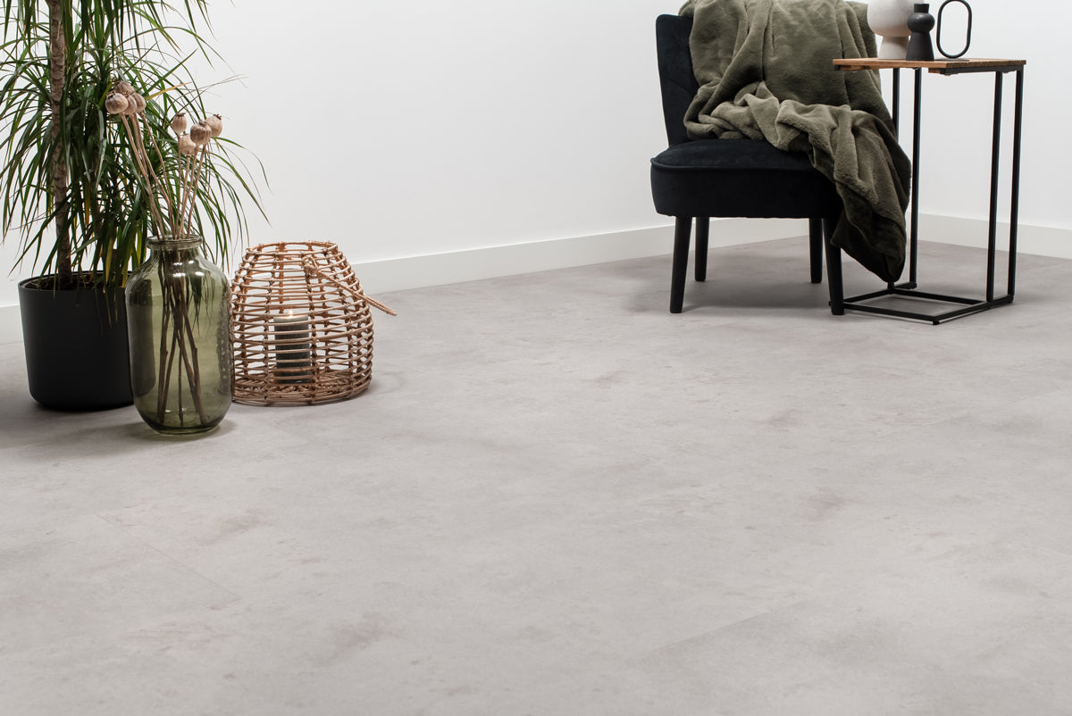 Tegel PVC - Betonlook Lichtgrijs