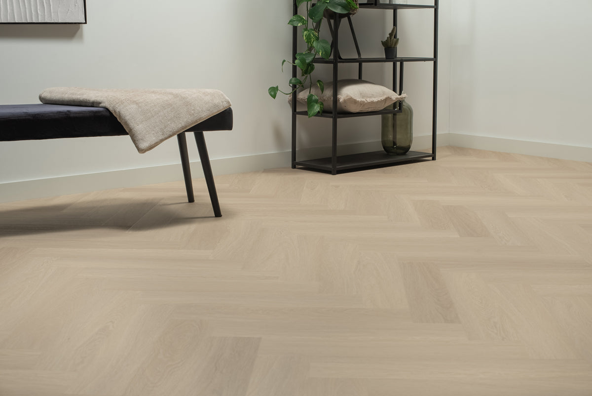 Visgraat PVC Beige Eiken