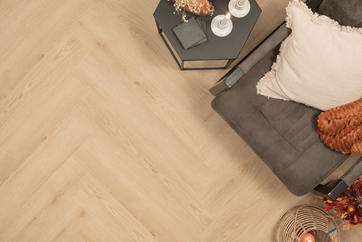 Walvisgraat PVC - Bryde Bruin