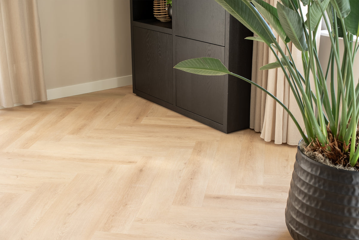 Walvisgraat PVC - Cetus Crème